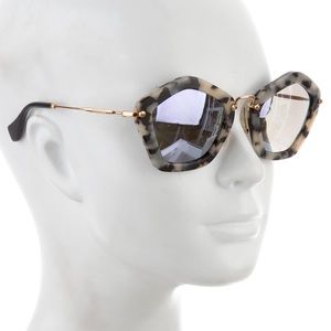 Miu Miu Noir Reflective Sunglasses 10NS HAO4N0